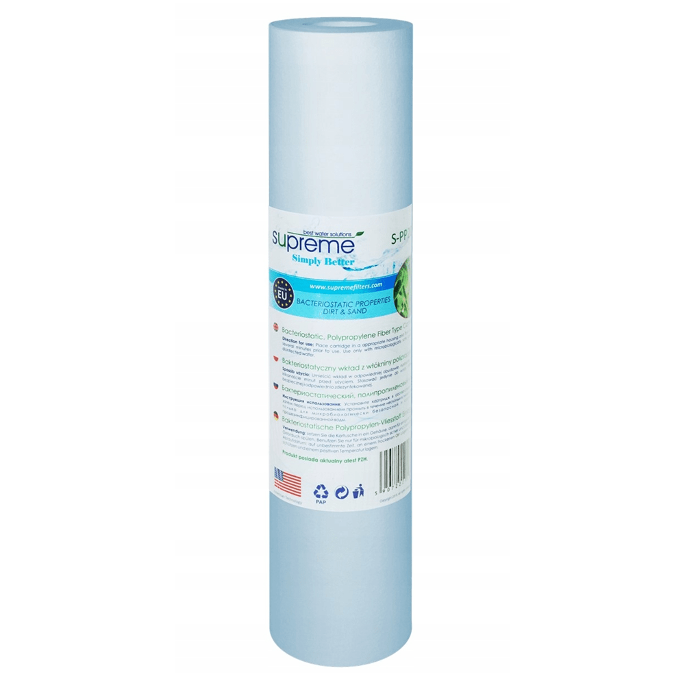 Bacteriostatic Sedimentfilter 10 zoll 20 mic