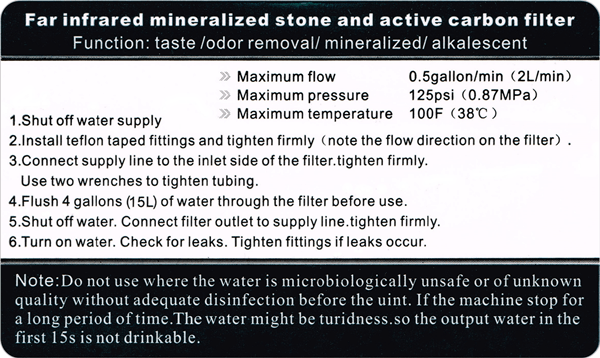 Energetisierungsfilter far-infrared + Carbon