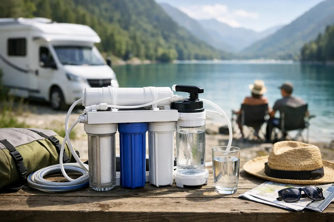 Mobile stromlose Osmoseanlage für Urlaub und Reisen