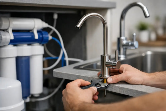Wasserhahn für Filteranlage montieren richtig