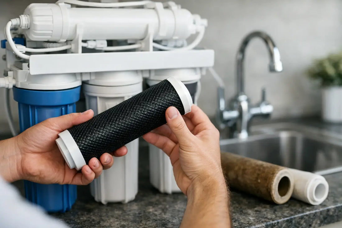Aktivkohlefilter der Osmoseanlage ersetzen – CTO, GAC und Nachfilter
