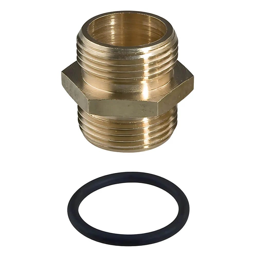 Doppelnippel Messing 1" mit O-Ring – 2er Set