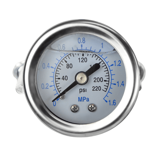 Manometer blaue Skala