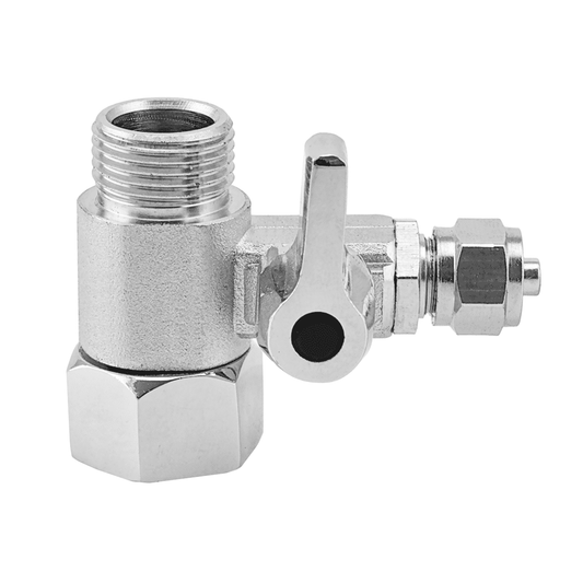 Eckventilanschluss 1/2" IG x 1/2" AG x 1/4"