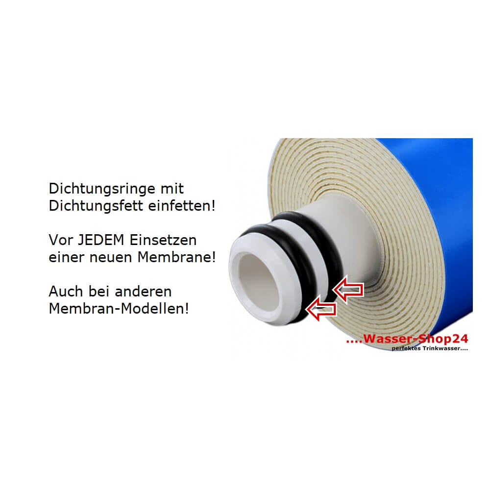 Dichtungsringe einfetten - Membrane tauschen
