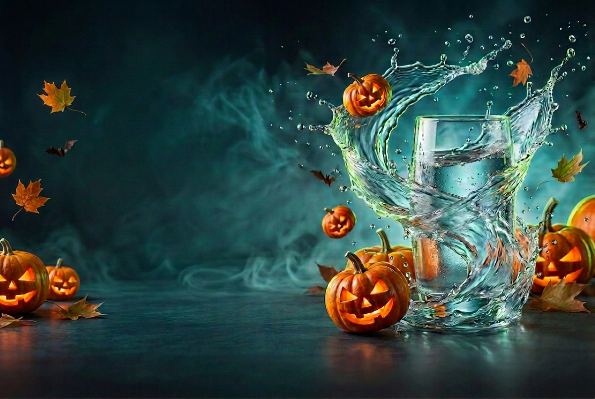 Halloween-Banner ohne Text mit mehr Freiraum auf allen vier Seiten